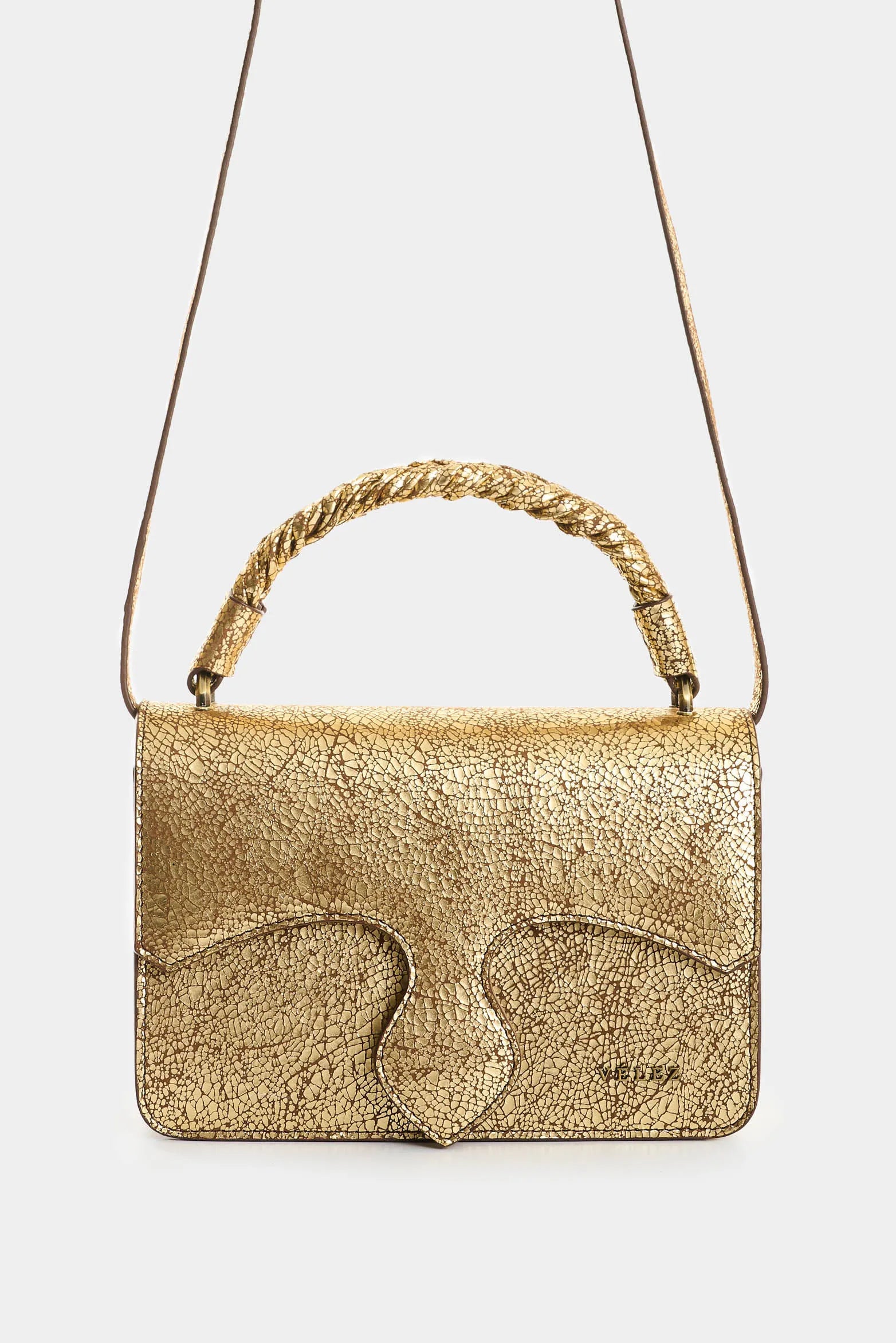 Morral Garniel en cuero folia para mujer